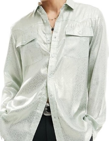 Camasa ASOS, verde deschis