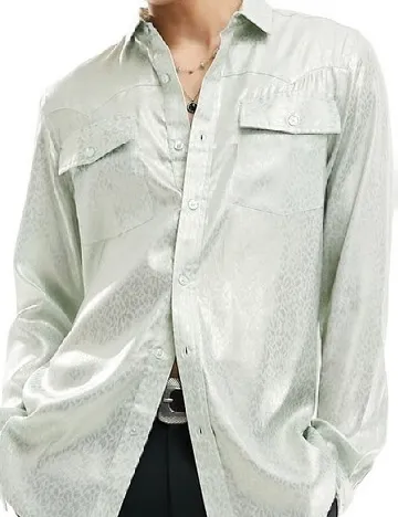 Camasa ASOS, verde deschis