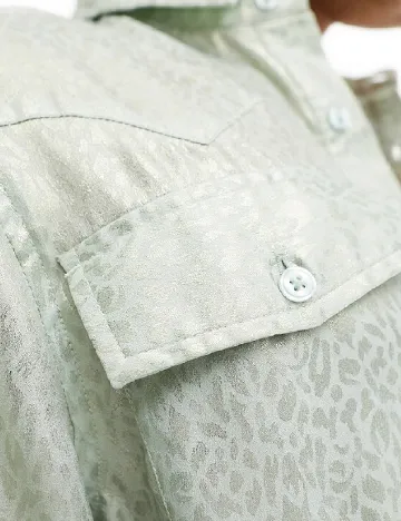 Camasa ASOS, verde deschis