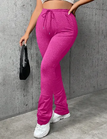 Pantaloni SHEIN CURVE, roz Roz