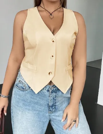 Top SHEIN CURVE, crem Crem