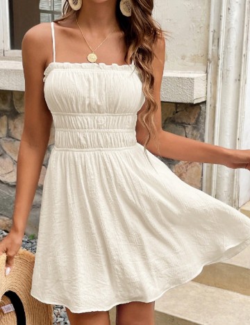 Rochie scurta SHEIN, ecru