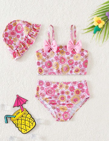 Costum de baie Shein Kids, roz