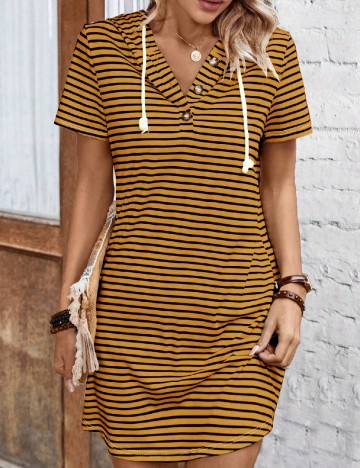 Rochie scurta SHEIN, maro