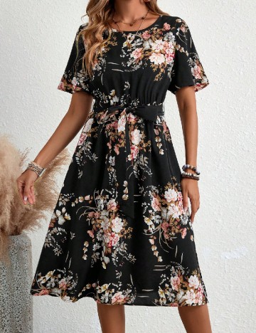 Rochie medie Emery Rose, negru