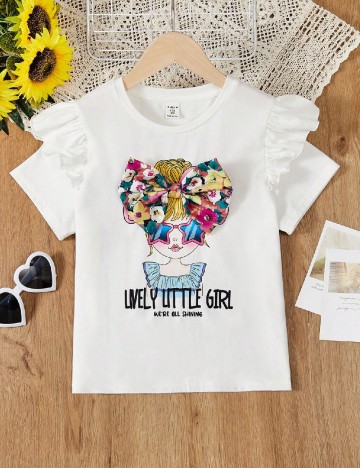 Tricou Shein Kids, alb