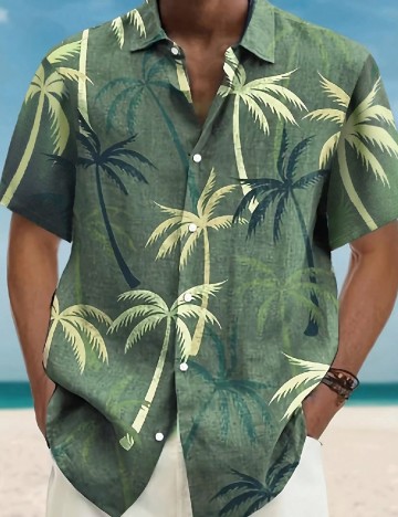 Camasa SHEIN Plus Size Men, verde