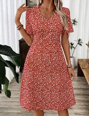 Rochie medie SHEIN, rosu Rosu
