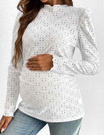 Bluza SHEIN Maternity, alb
