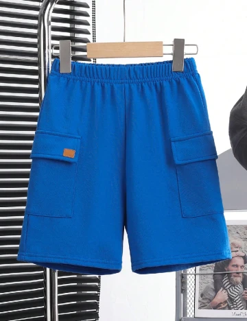 Pantaloni scurti Shein Kids, albastru
