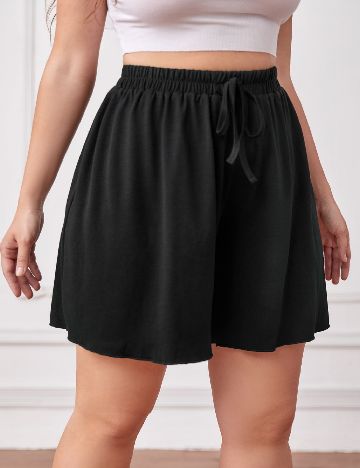 Pantaloni scurti SHEIN CURVE, negru