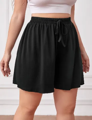 Pantaloni scurti SHEIN CURVE, negru Negru