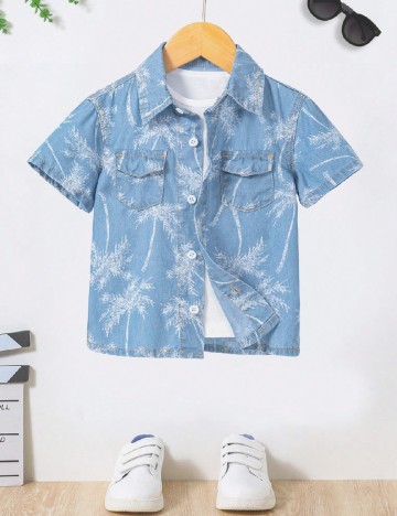 Camasa Shein Kids, albastru