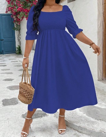 Rochie lunga SHEIN CURVE, albastru