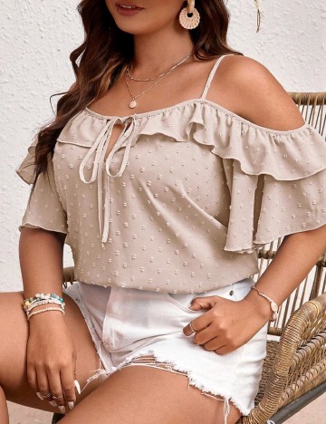 Bluza SHEIN CURVE, piersica