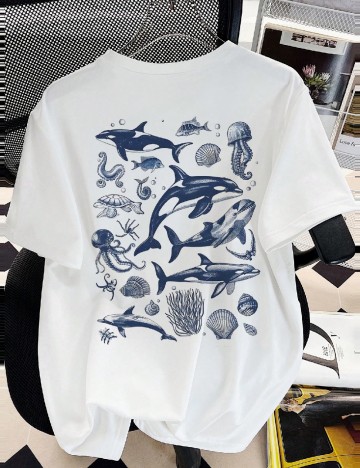 Tricou Shein Kids, alb