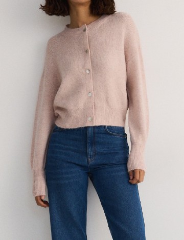 Cardigan Reserved, roz pudra