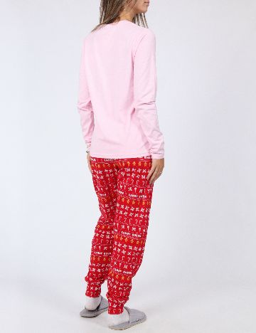 Pijama Threadbare, roz/rosu