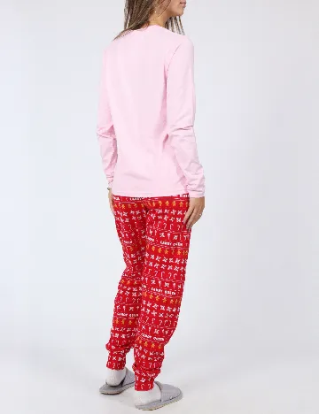 Pijama Threadbare, roz/rosu Roz
