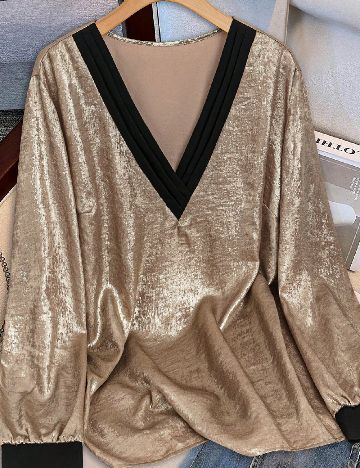 Bluza SHEIN CURVE, auriu