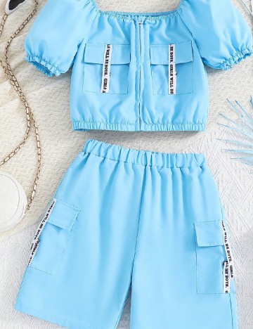 Compleu Shein Kids, albastru