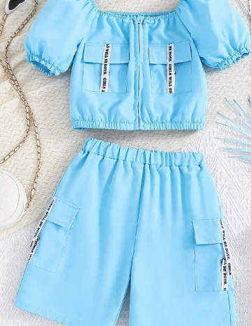 Compleu Shein Kids, albastru