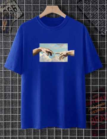 Tricou SHEIN, albastru Albastru