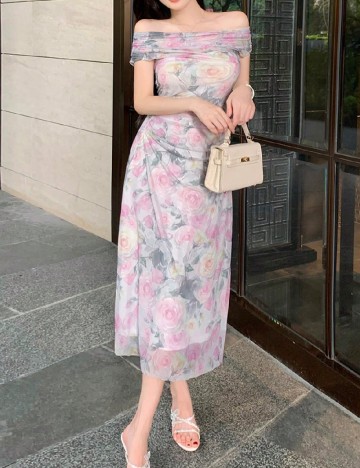 Rochie medie Dazy, floral print