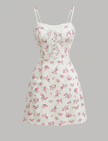 Rochie scurta SHEIN, ecru Alb