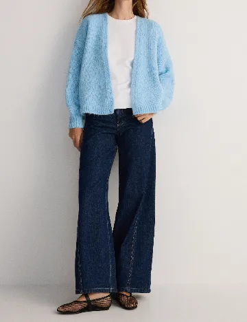 Cardigan Reserved, bleu Albastru