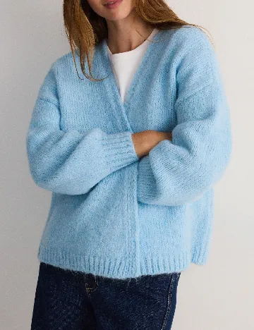 Cardigan Reserved, bleu Albastru