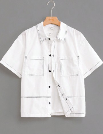 Camasa Shein Kids, alb