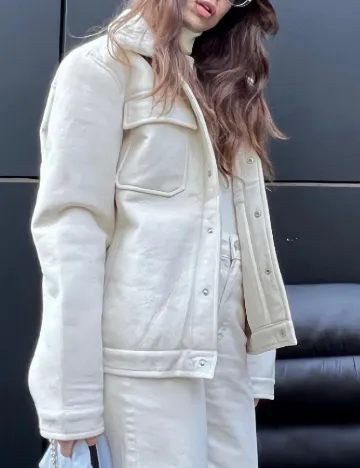 Jacheta Zara, ecru Alb