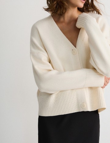 Cardigan Reserved, crem