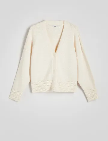 Cardigan Reserved, crem Crem