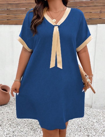 Rochie scurta SHEIN CURVE, albastru