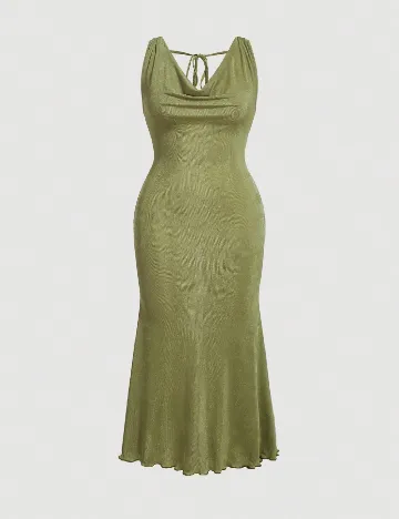 Rochie lunga SHEIN CURVE, verde Verde