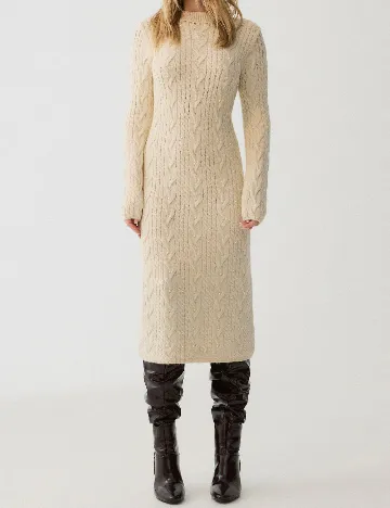 Rochie medie Reserved, crem Crem