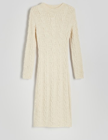 Rochie medie Reserved, crem