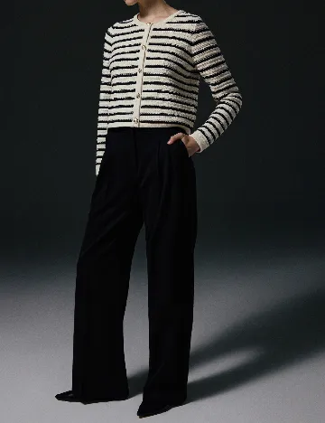 Cardigan Reserved, ecru Alb