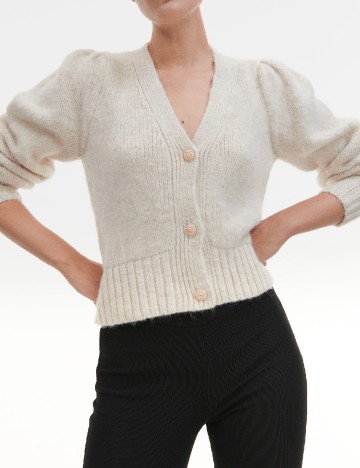 Cardigan Reserved, crem