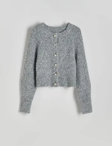 Cardigan Reserved, gri Gri
