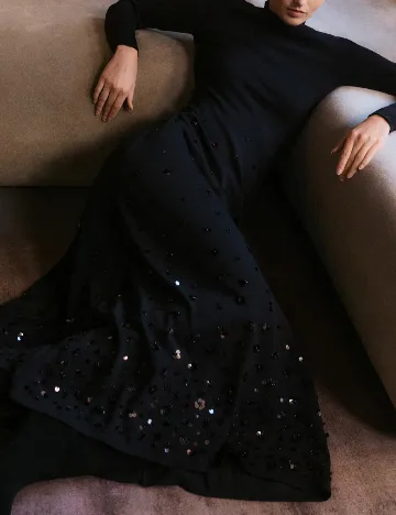 Rochie lunga Reserved, negru Negru