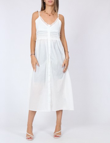 Rochie lunga Dazy, alb