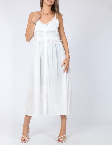 Rochie lunga Dazy, alb