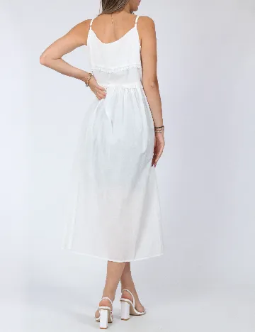 Rochie lunga Dazy, alb Alb