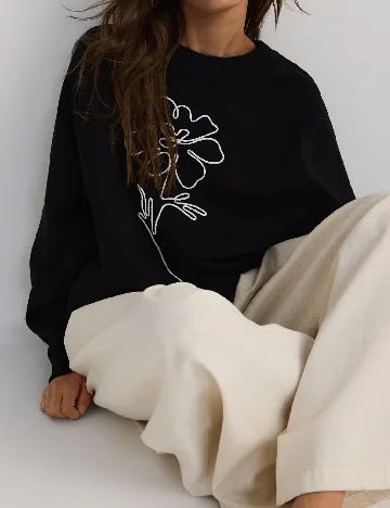 Bluza Reserved, negru Negru