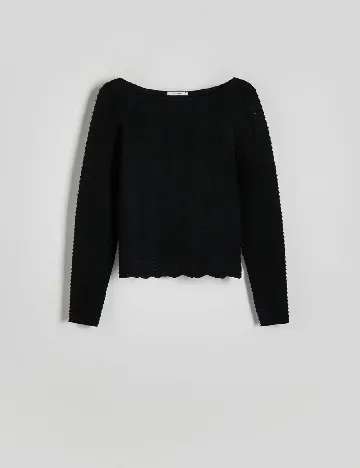 Bluza Reserved, negru Negru