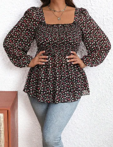 Bluza SHEIN CURVE, negru Negru