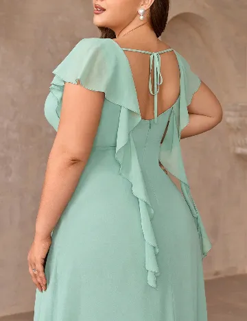 Rochie lunga SHEIN CURVE, verde Verde